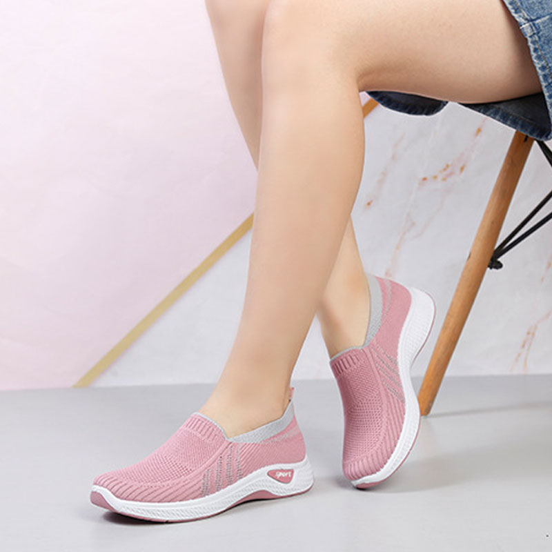 Soft Bottom Middle And Old Mother Shoes Fly Knitting Women's Shoes