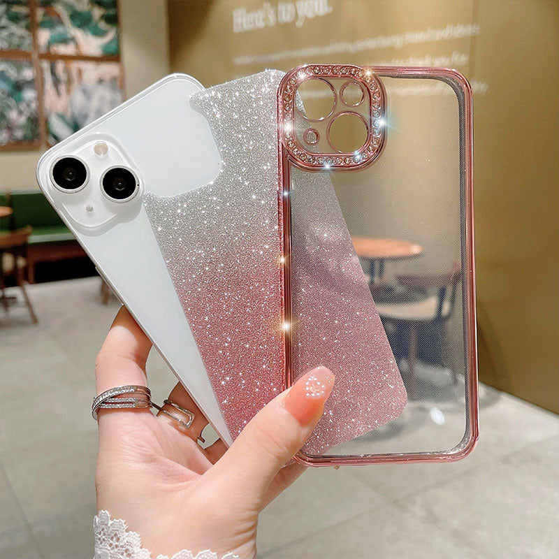 Gradient Glitter Transparent Phone Case