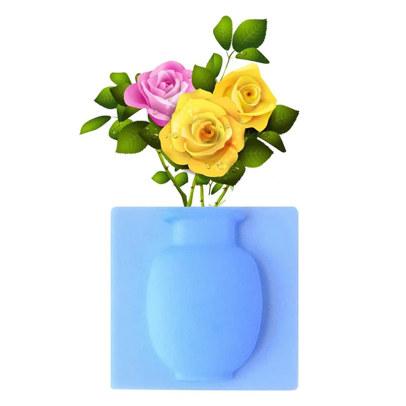 🌹Silicone Reusable Wall-Mounted Vase