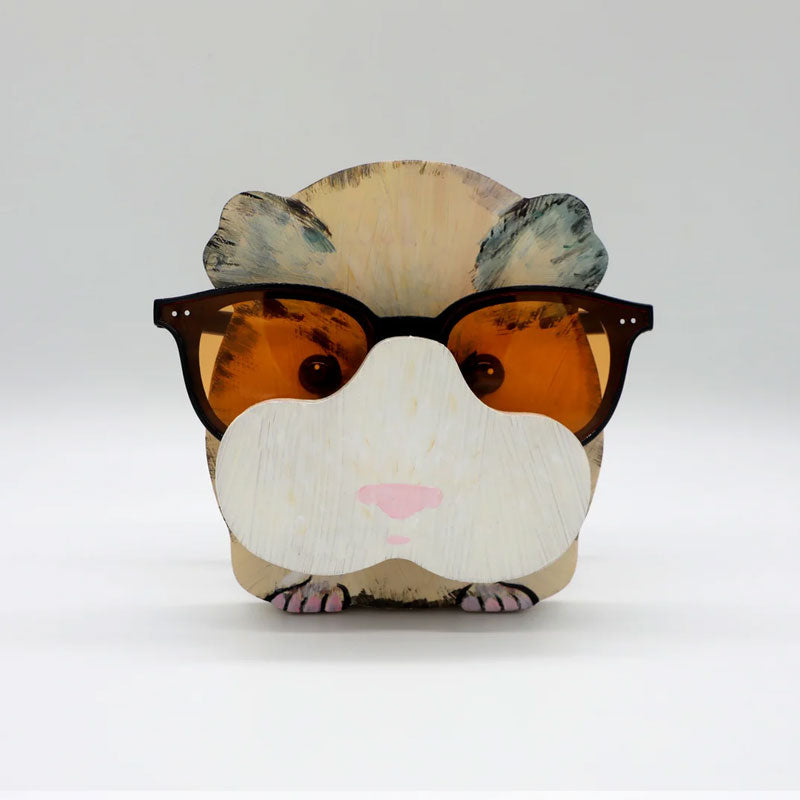 Guinea Pig Wooden Glasses Stand