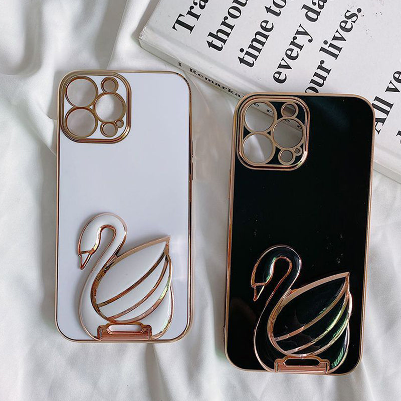 Swan Electroplating Mobile Phone Case Bracket