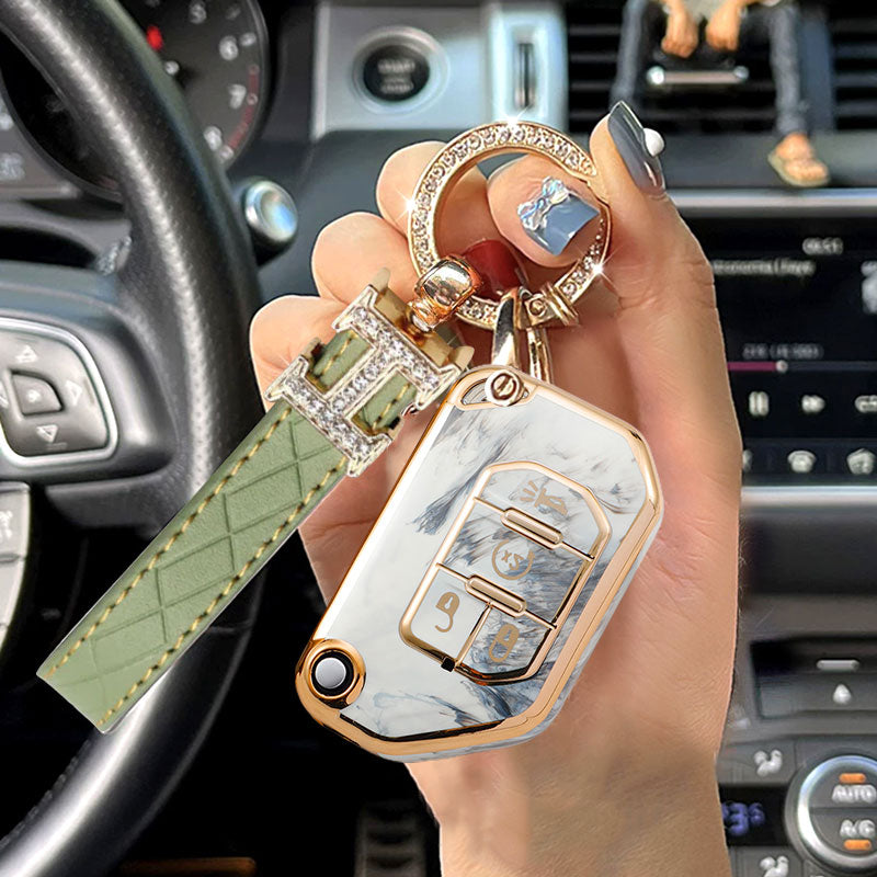 For Jeep-Car Rhinestone Keychain Key Case