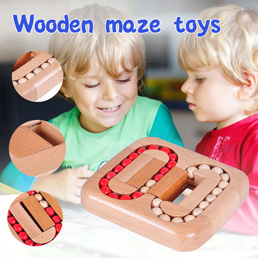 Flat Rolling Ball Educational Wooden Toy