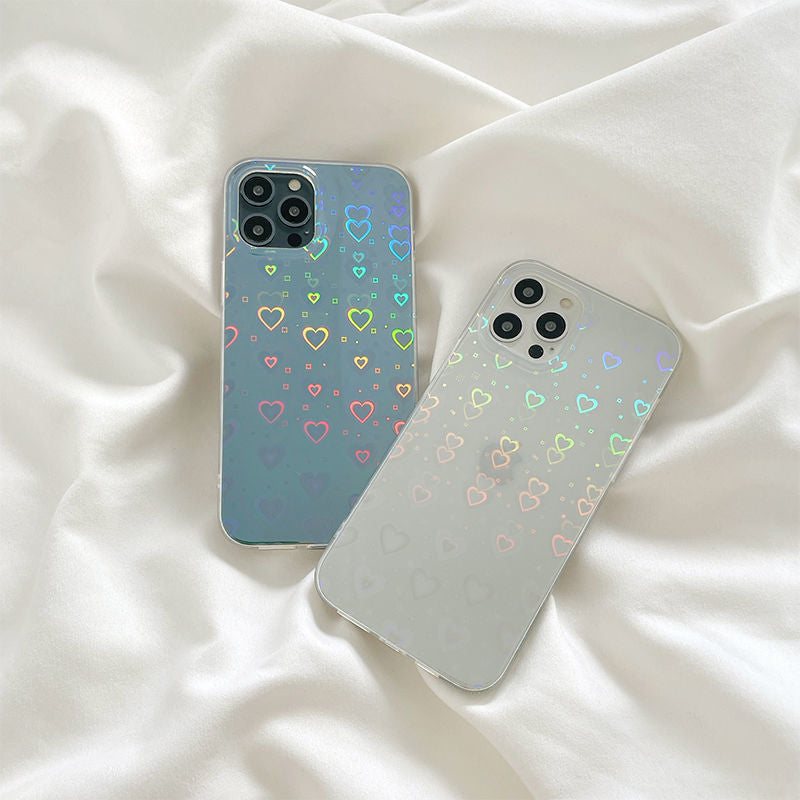 📱Gradient Laser Silicone iPhone Case