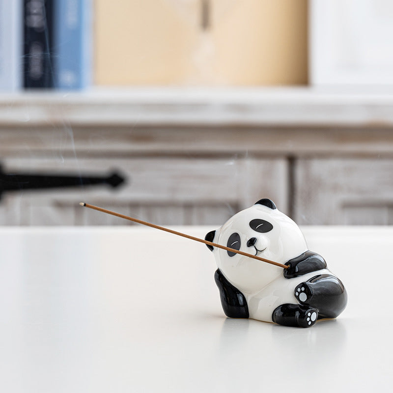 Ceramic Panda Dundun Incense Insert