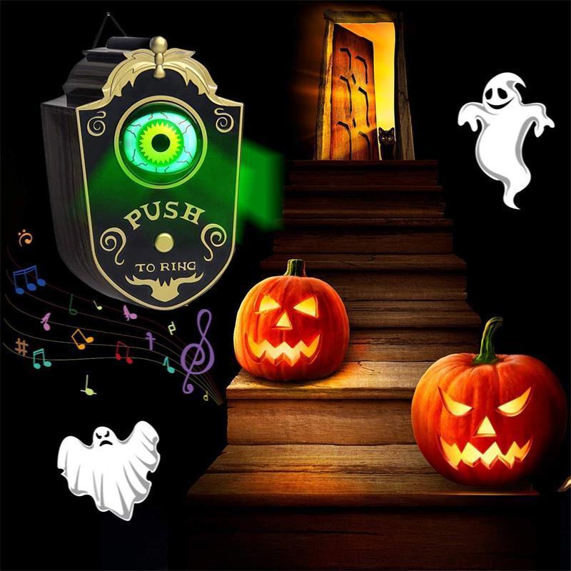 Halloween One-eyed Lightup Eyeball Door Bell Decoration