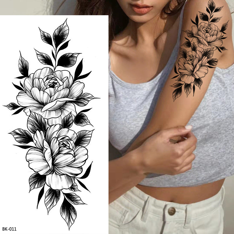 Sketch Flower Full Body Tattoo Sticker