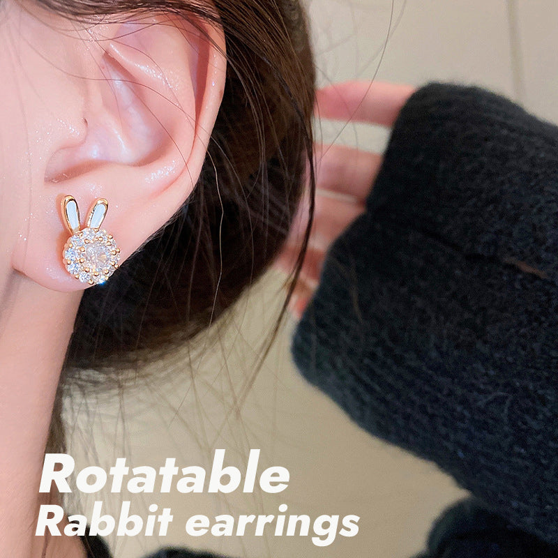Zircon Rabbit Earrings