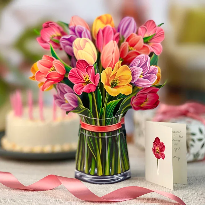 💐Pop Up Flower Bouquet Greeting Card