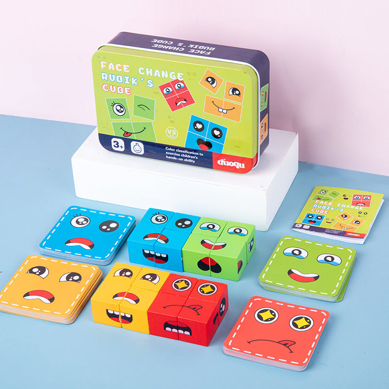 Face-Changing Magic Cube Building Blocks