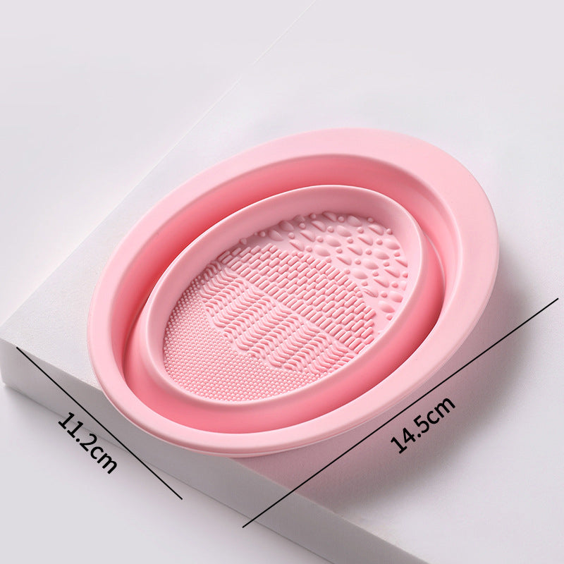 Makeup Brush Scrub Folding Bowl