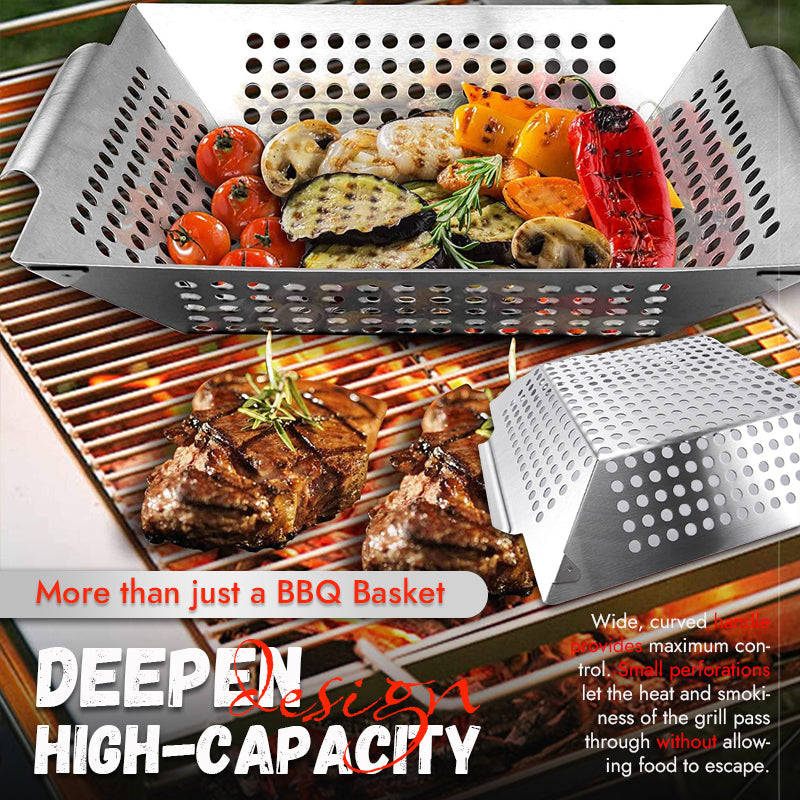 Stainless Steel Vegetable Grilling Basket