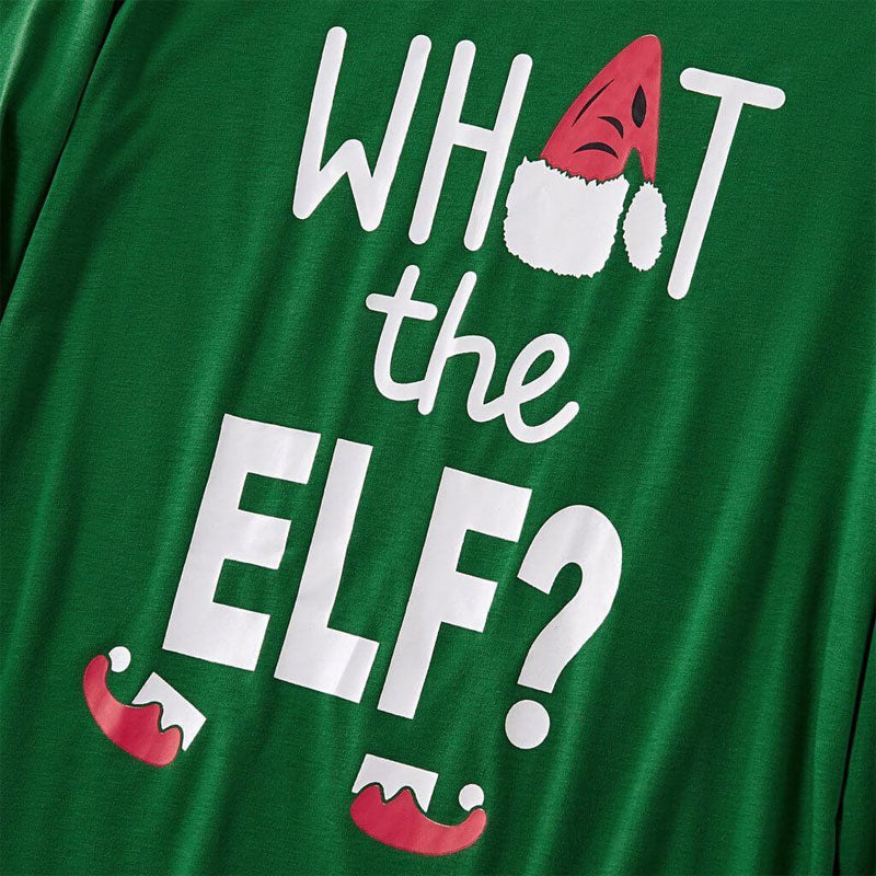 What The Elf ' Funny Family Christmas Pajama Set in Green