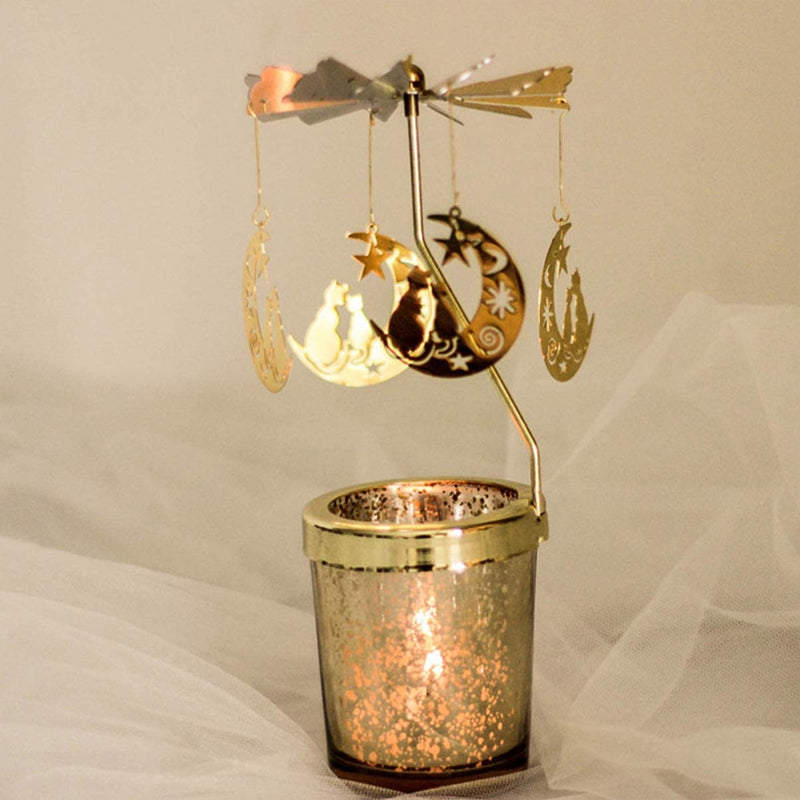 Moon and Cat Candle Carousel