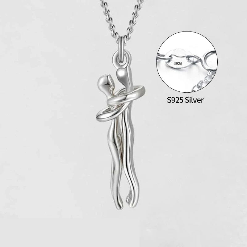 Men And Woman Embrace Clavicle Chain Necklace