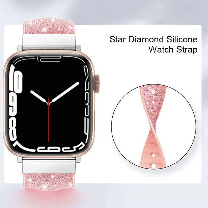 Star Diamond Silicone Watch Strap