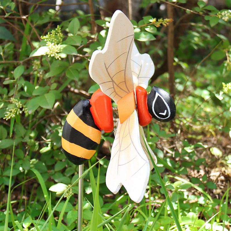 Miss Bee Garden Art Decor Whirligigs Wind Spinners