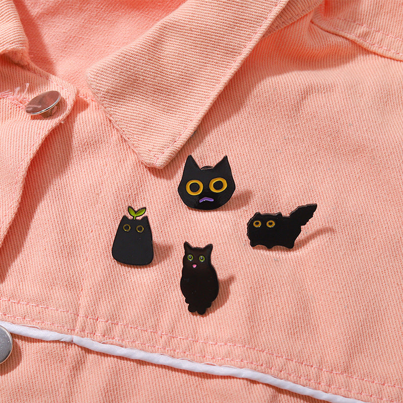 Black Cat Animal Brooch