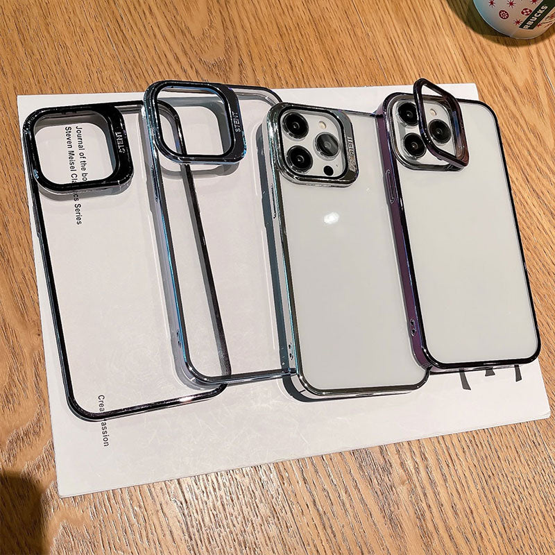 Transparent PC Lens Holder Phone Case