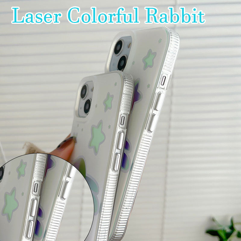 Laser Colorful Rabbit Phone Case