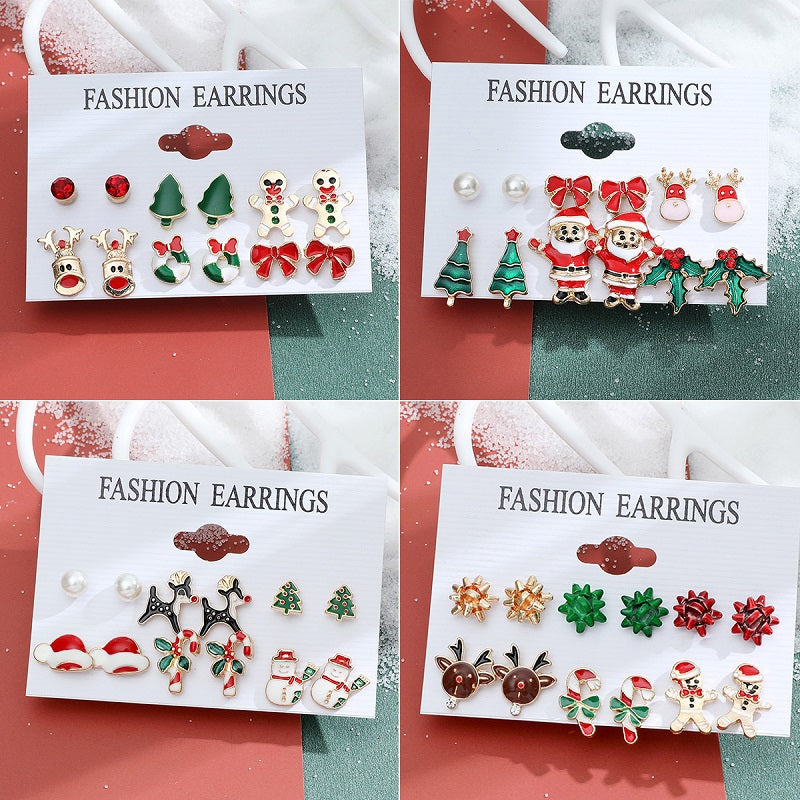 Christmas Stud Earrings Set