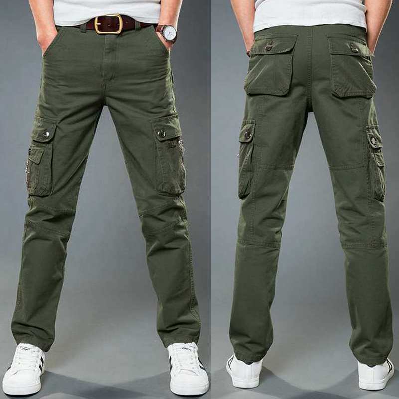 Winter Thickened Multi-Bag Pants