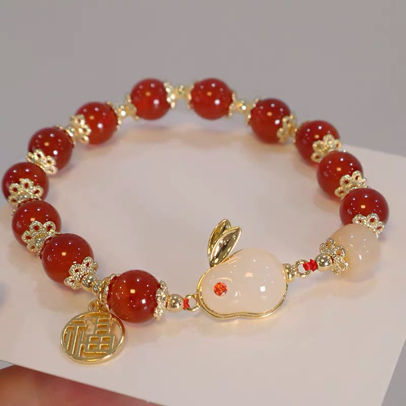 New Chinese Style Jade Rabbit Bracelet