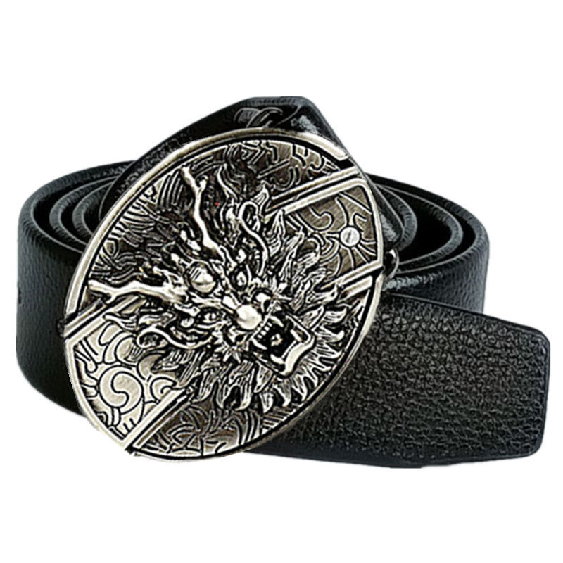 Men's Leather Defensive Punk Belt Knife