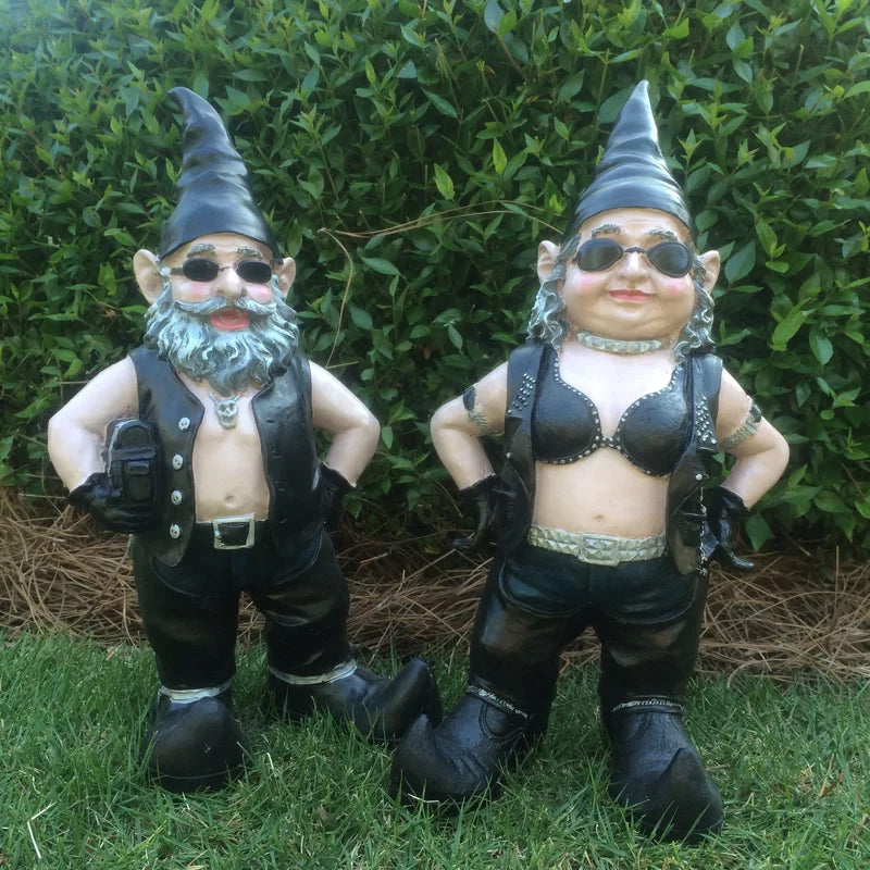 Gnomes Statue Motorcycle Bikers