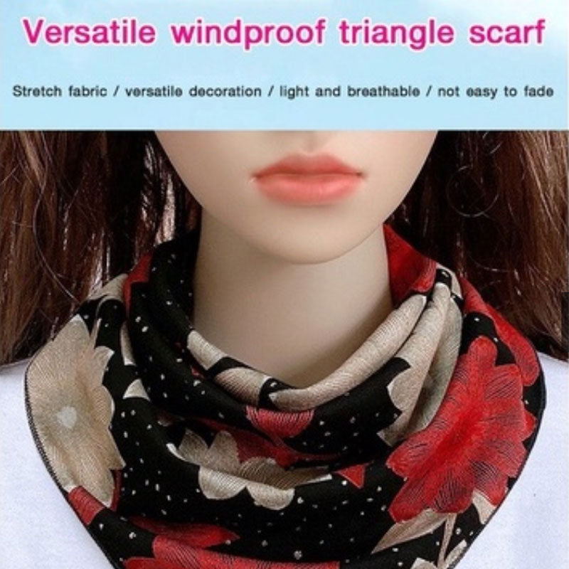 Women Versatile Neck Protection Windproof And Sun-proof Triangle Scarf