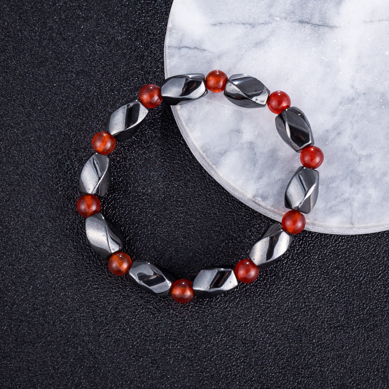 Magnetic Black Stone Ruby Bracelet