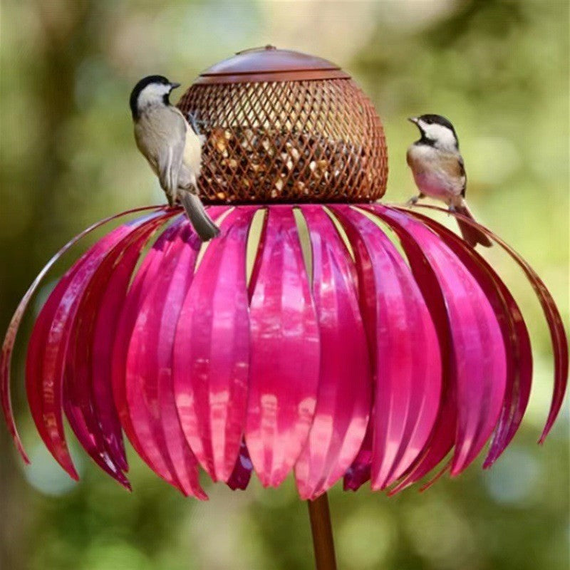 Outdoor Cone Flower Bird Feeder