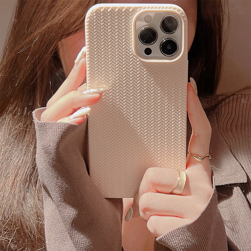 Geometric Plain Textured Phone Case