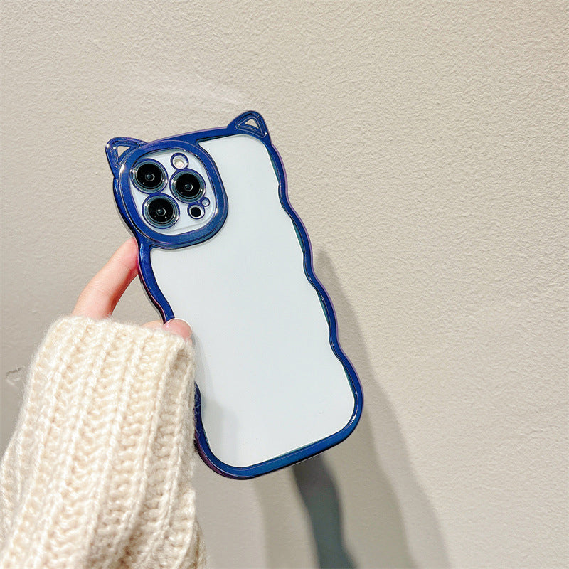 Electroplating Cat Ears Mobile Phone Case