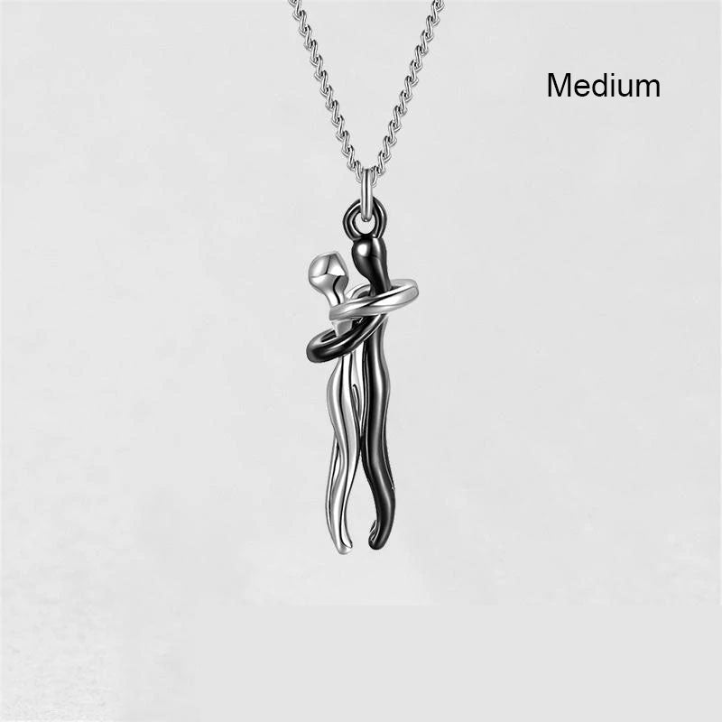 Men And Woman Embrace Clavicle Chain Necklace