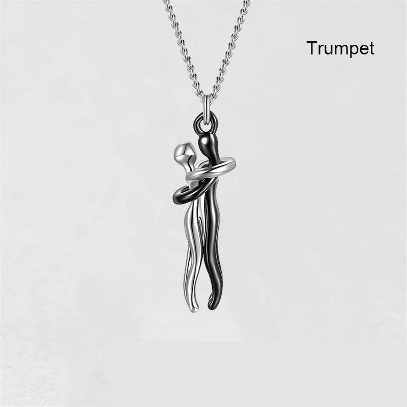 Men And Woman Embrace Clavicle Chain Necklace