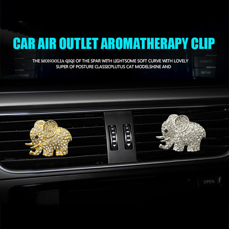 Diamond Elephant Car Air Vent Aroma Diffuser Clip