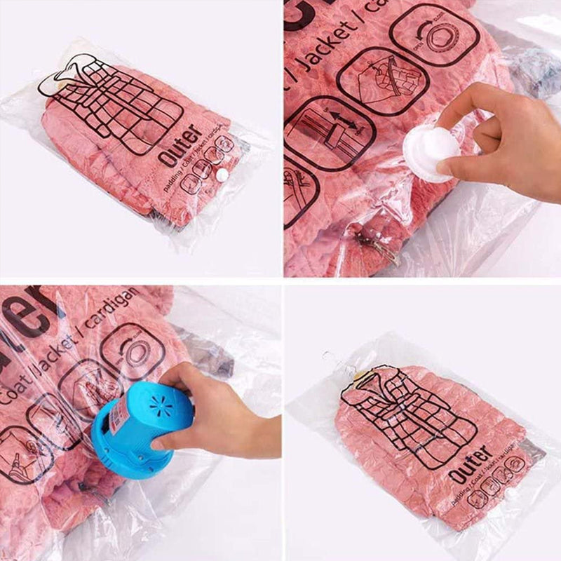 Side Pull Hanging Garment Vacuum Compression Bag