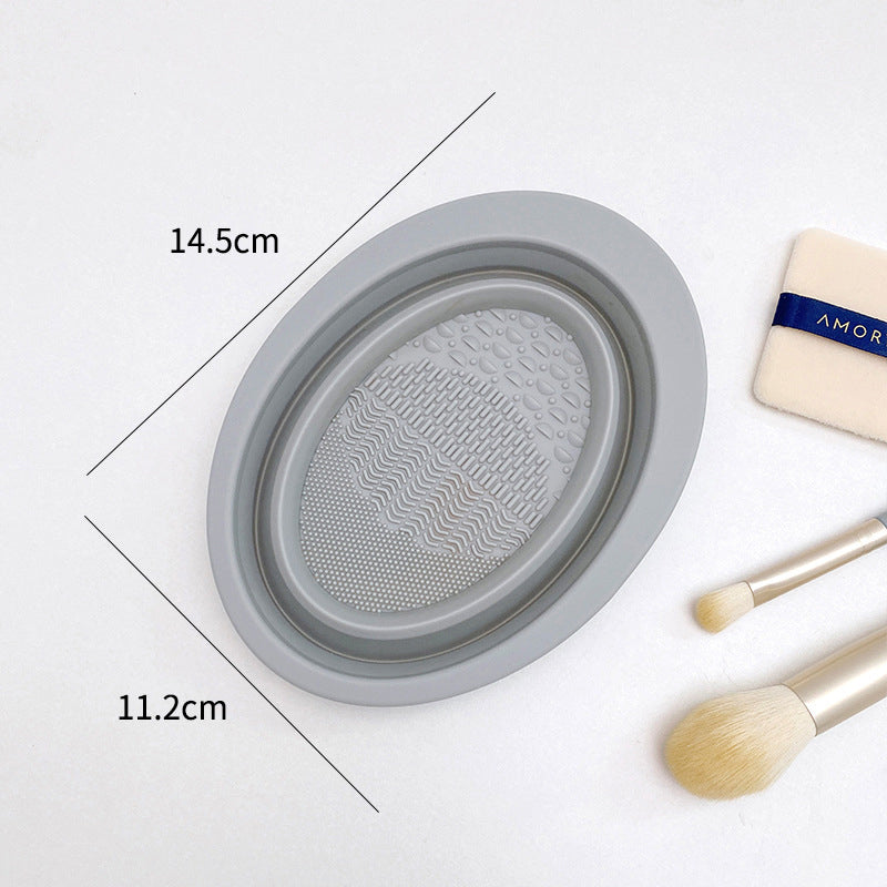 Makeup Brush Scrub Folding Bowl