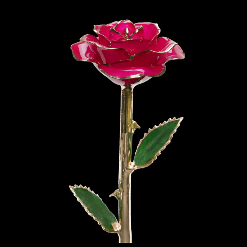 24k Gold Plated Roses - RED