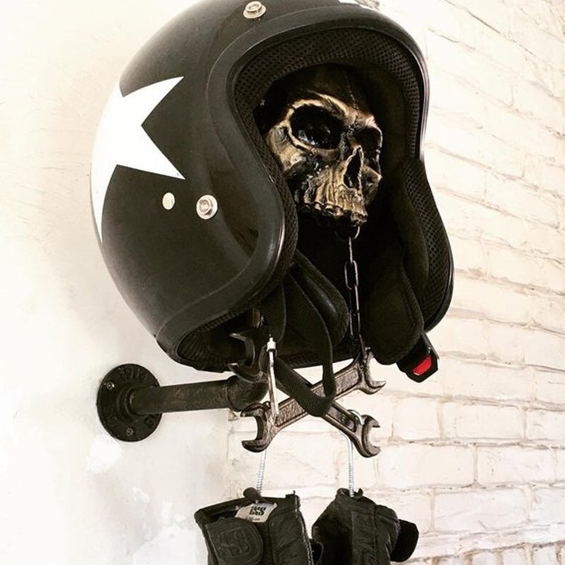 ☠️Motorcycle Skull Helmet Holder