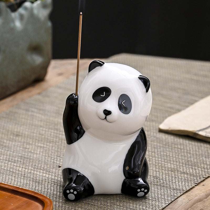 Ceramic Panda Dundun Incense Insert