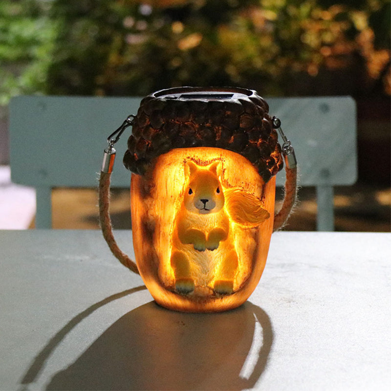 Squirrel Figurine Gift Solar Lamp