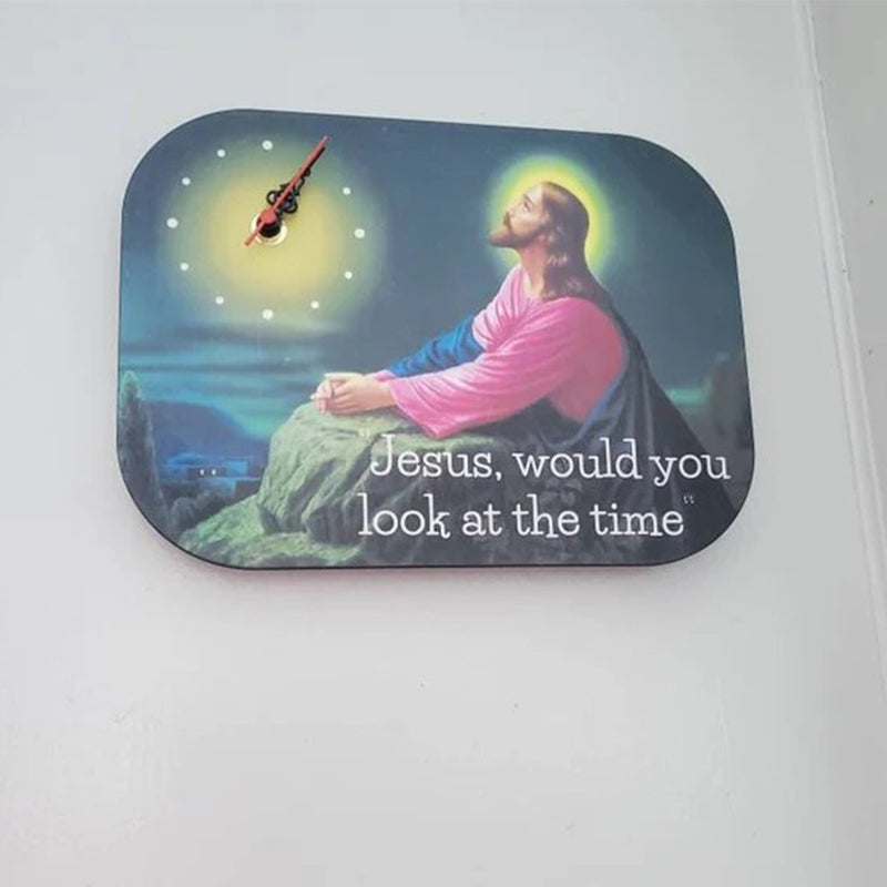 Funny Wall Clock Jesus