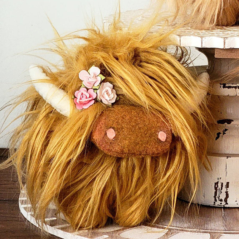 Long Haired Cow Toy Doll Decoration