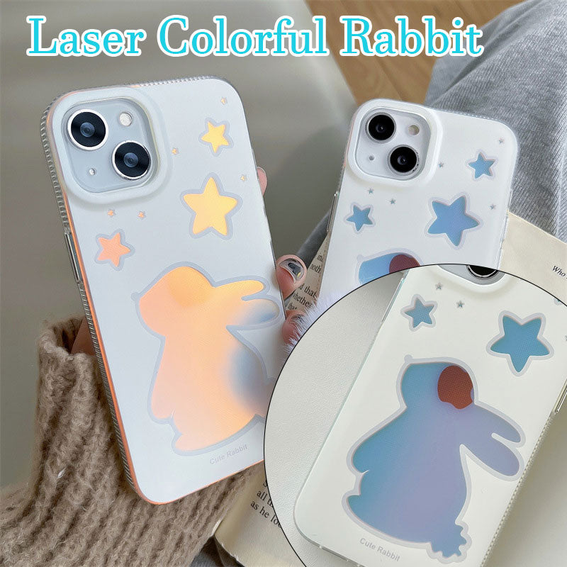 Laser Colorful Rabbit Phone Case