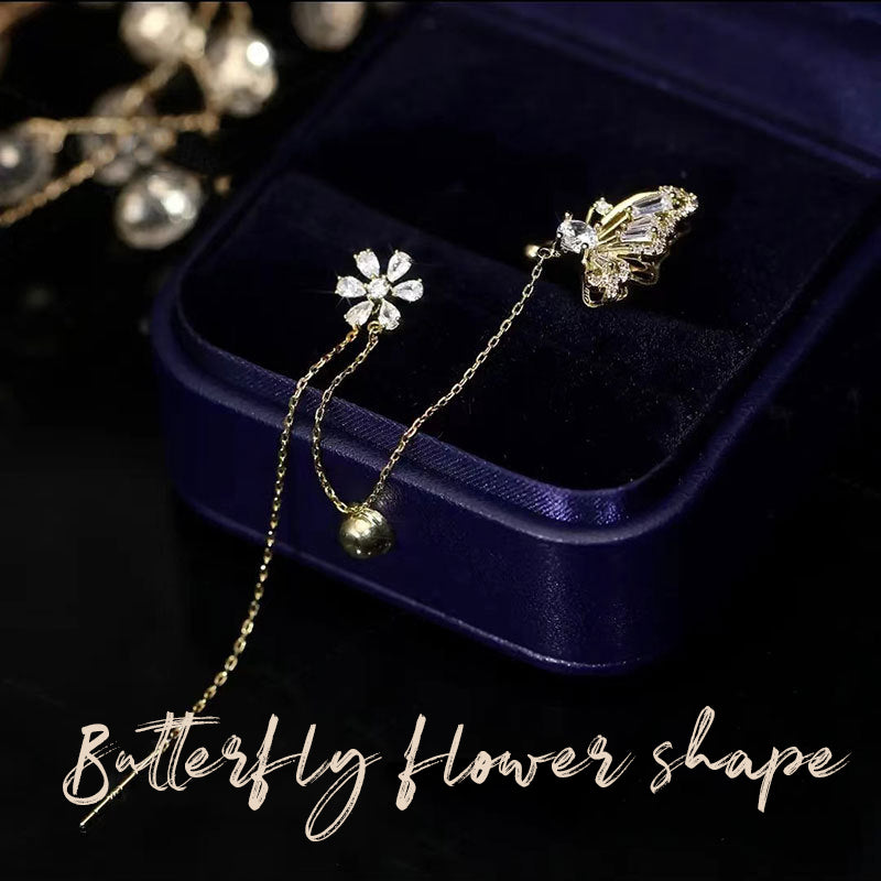 Butterfly Flower Ear Cuffs