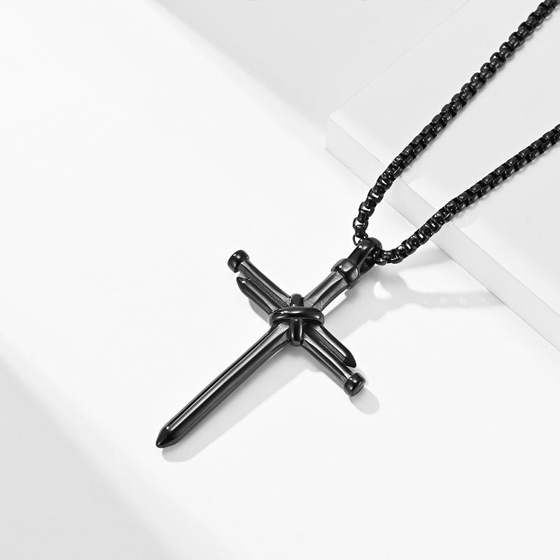 Nail Cross Necklace