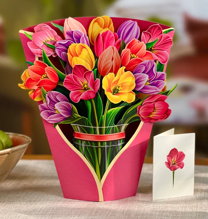 💐Pop Up Flower Bouquet Greeting Card