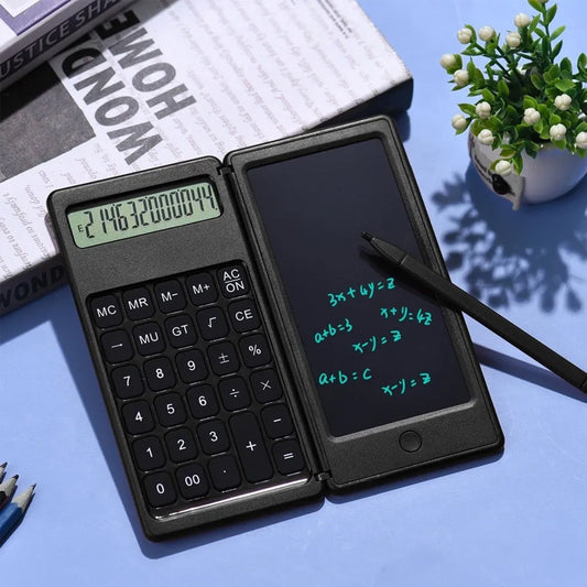 Foldable Digital Drawing Pad Calculator with Stylus